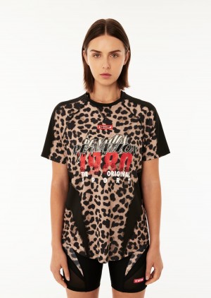 Animal Print P.E Nation Lap Time Air Form Ss Tee | PCYSIQU-21