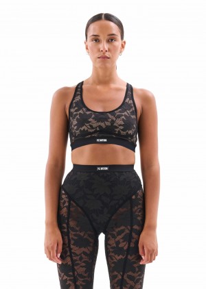 Black P.E Nation High Line Sports Bra | VDFABLY-19