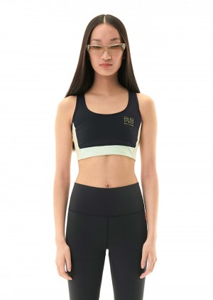 Black P.E Nation Initialise Sports Bra | WISFGRC-18