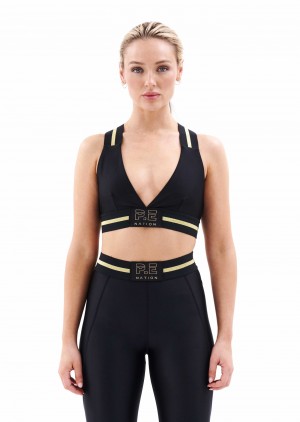 Black P.E Nation Runway Sports Bra | STORFLN-73