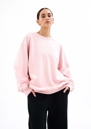 Flamingo Pink P.E Nation Backfield Sweater | LNBWDCS-92