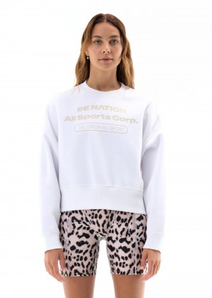 Optic White P.E Nation Base Down Sweat | HXQTBYG-31