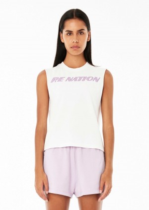 Optic White P.E Nation Double Jump Tank | YRINDBA-45