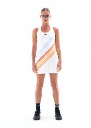 Optic White P.E Nation Wave Form Dress | RNTDMQE-24