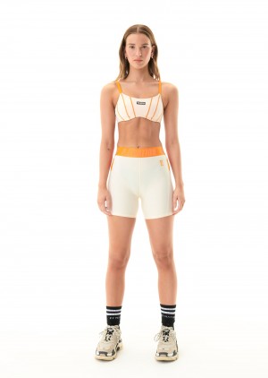 Pearled Ivory P.E Nation Fairway Bike Short | JUSIMOB-75