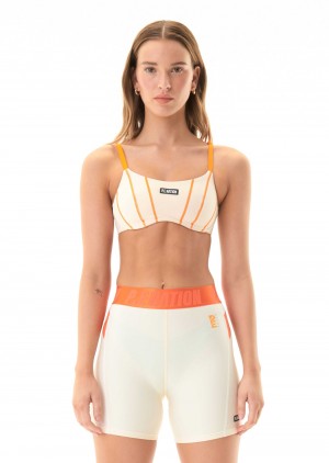 Pearled Ivory P.E Nation Fairway Sports Bra | WEXFRNI-84