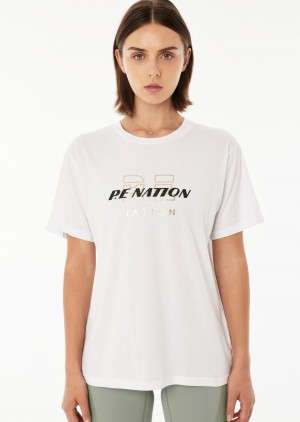 White P.E Nation MIXTAPE TEE OPTIC | QTWFIDR-65