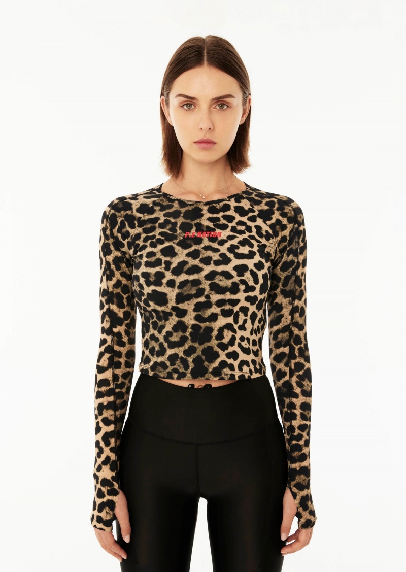 Animal Print P.E Nation Downforce Ls Active Top | UWHGBPN-42