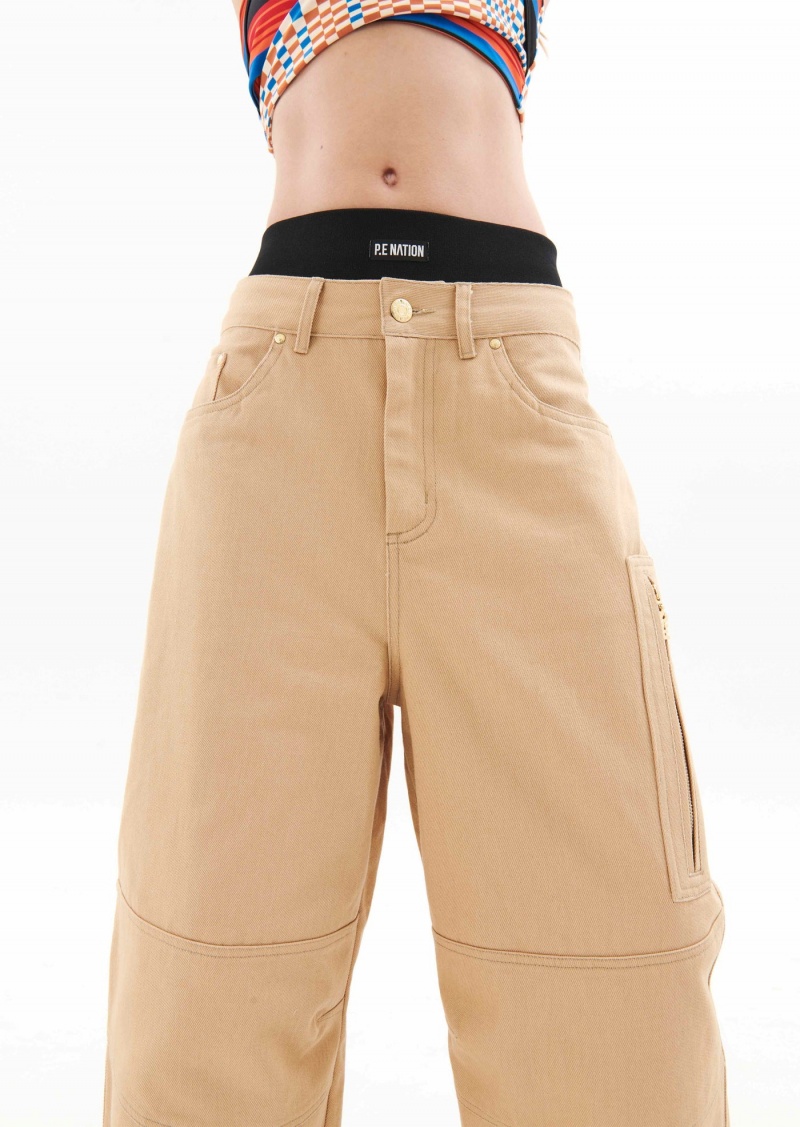 Beige P.E Nation Sierra Pant | WNYFVDL-47