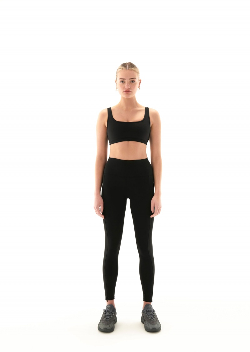 Black P.E Nation Amplify Sports Bra | IEFNKZG-05