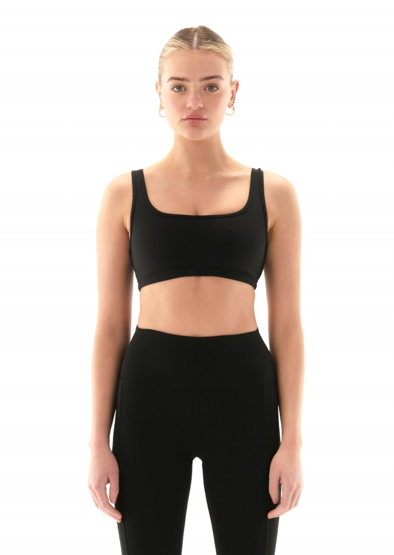 Black P.E Nation Amplify Sports Bra | IEFNKZG-05