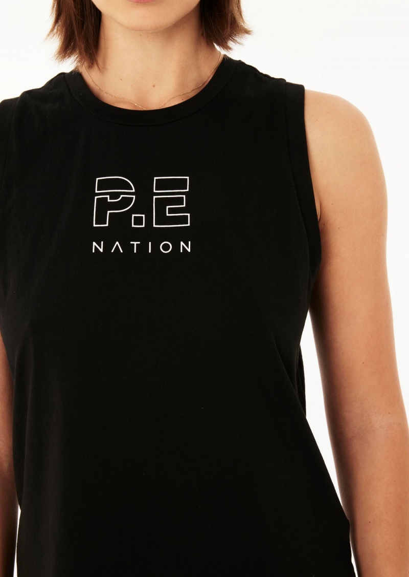 Black P.E Nation Classic Shuffle Tank | LXAIWEB-69