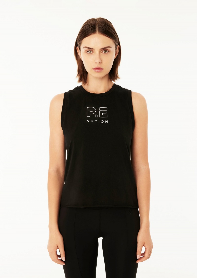 Black P.E Nation Classic Shuffle Tank | LXAIWEB-69