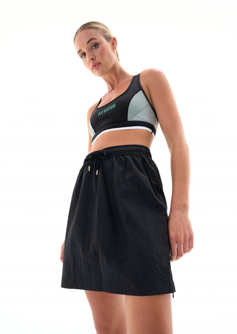 Black P.E Nation Debut Skirt | XDGCRWP-46