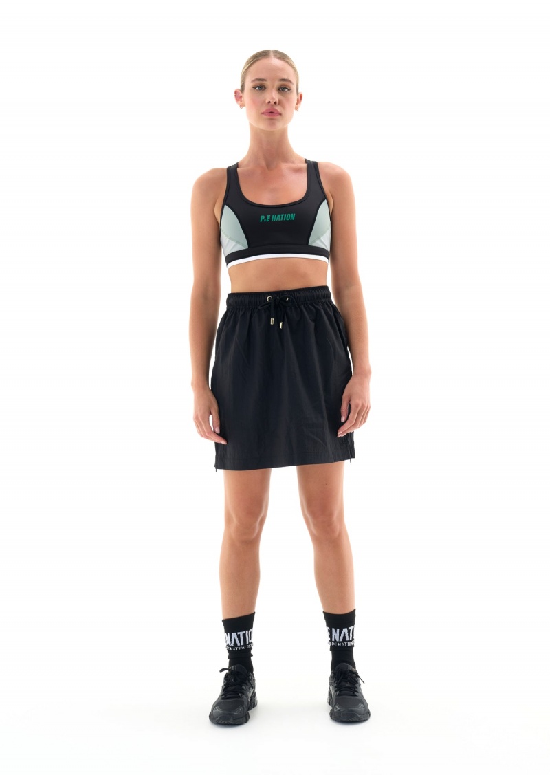 Black P.E Nation Debut Skirt | XDGCRWP-46