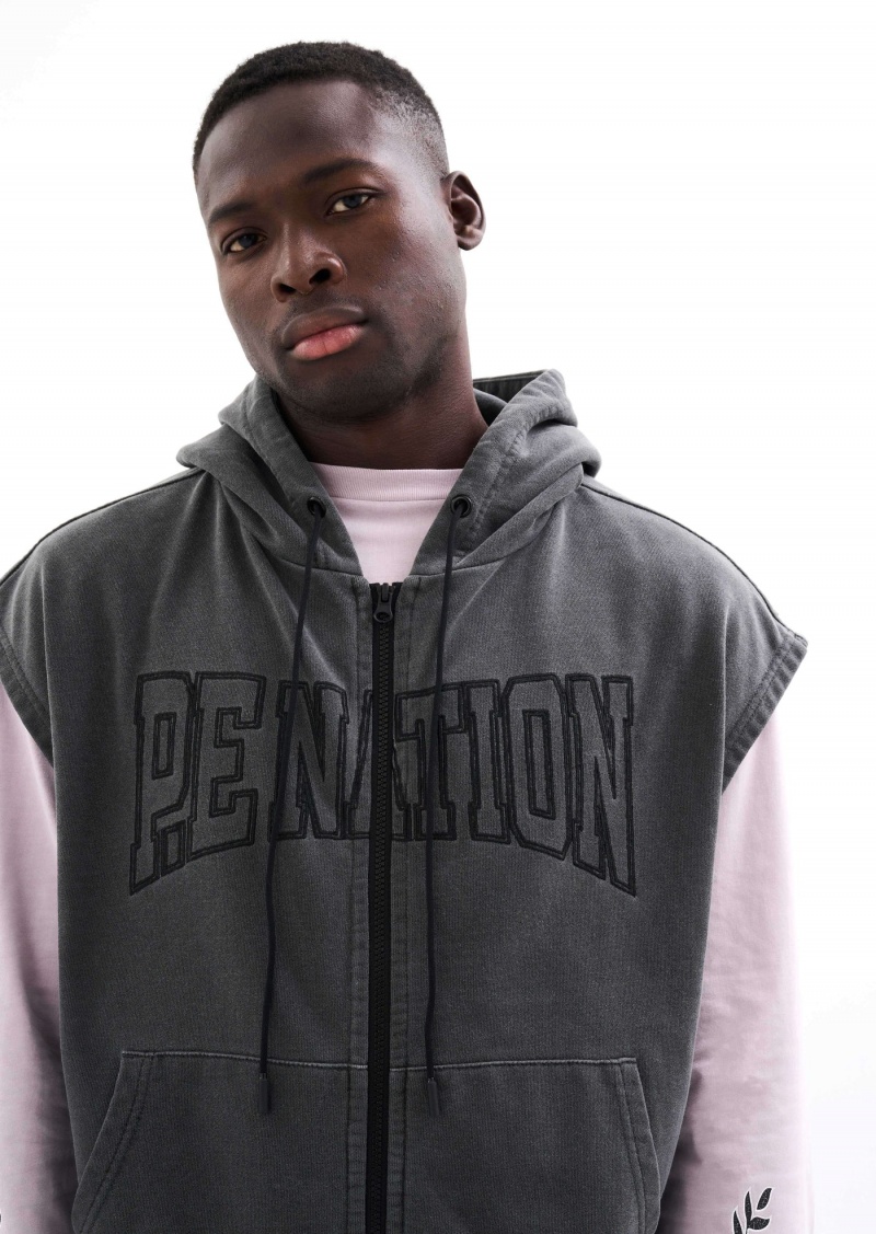 Black P.E Nation Downtown Vest | IOGYPBD-34