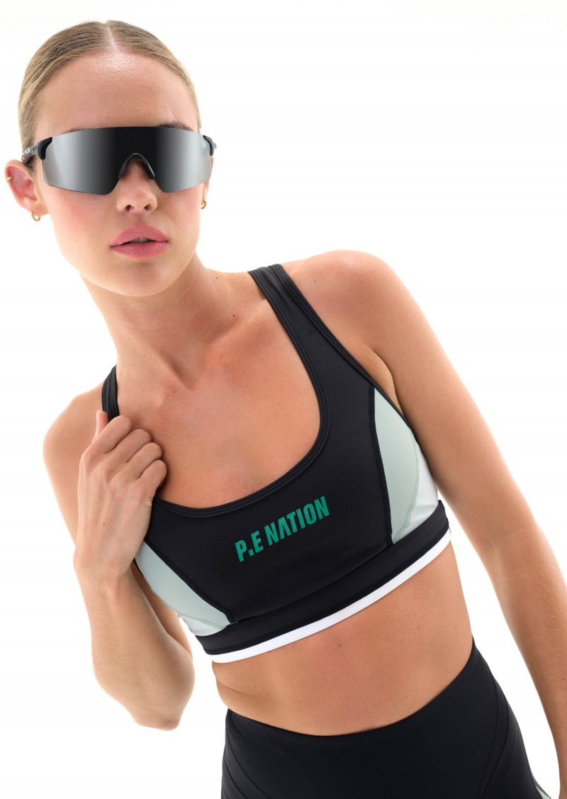 Black P.E Nation Entity Sports Bra | TYXROFI-02