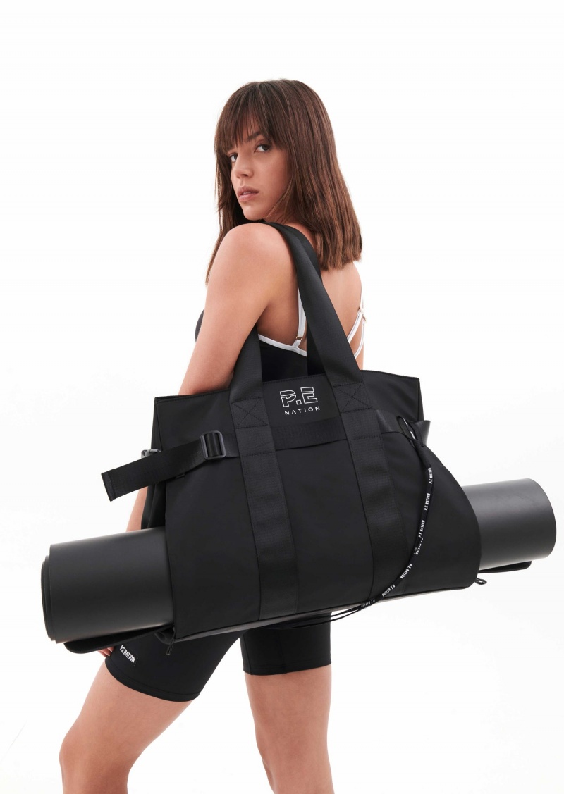 Black P.E Nation Function Yoga Bag | NRAJSVI-37