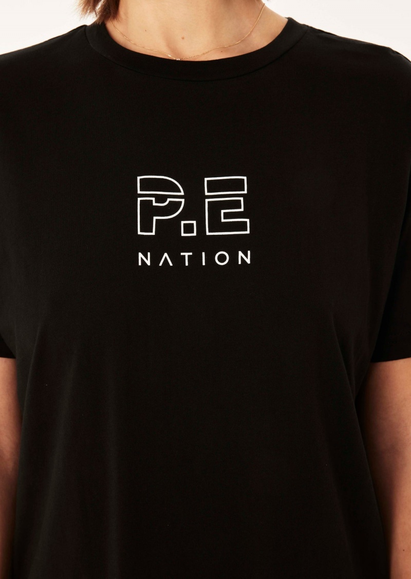 Black P.E Nation Heads Up Tee | HUTJVYO-53