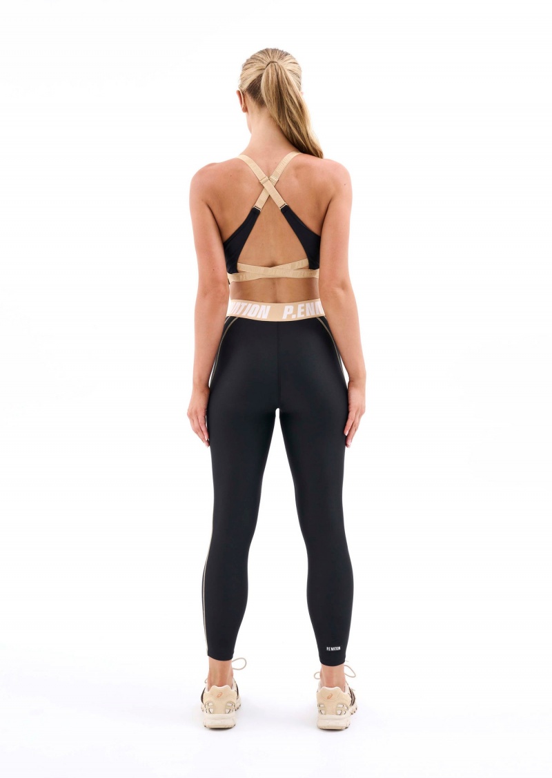 Black P.E Nation Reaction Sports Bra | ERQFDGH-67