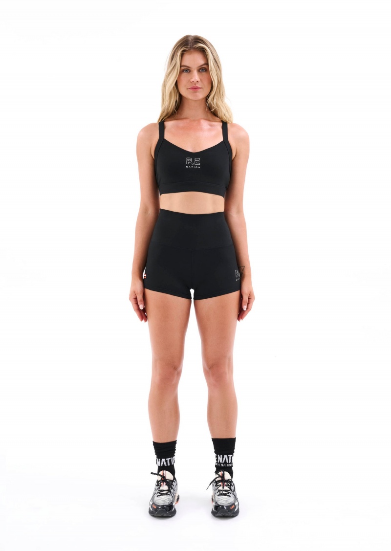 Black P.E Nation Recharge Sports Bra | XIGKRYB-61