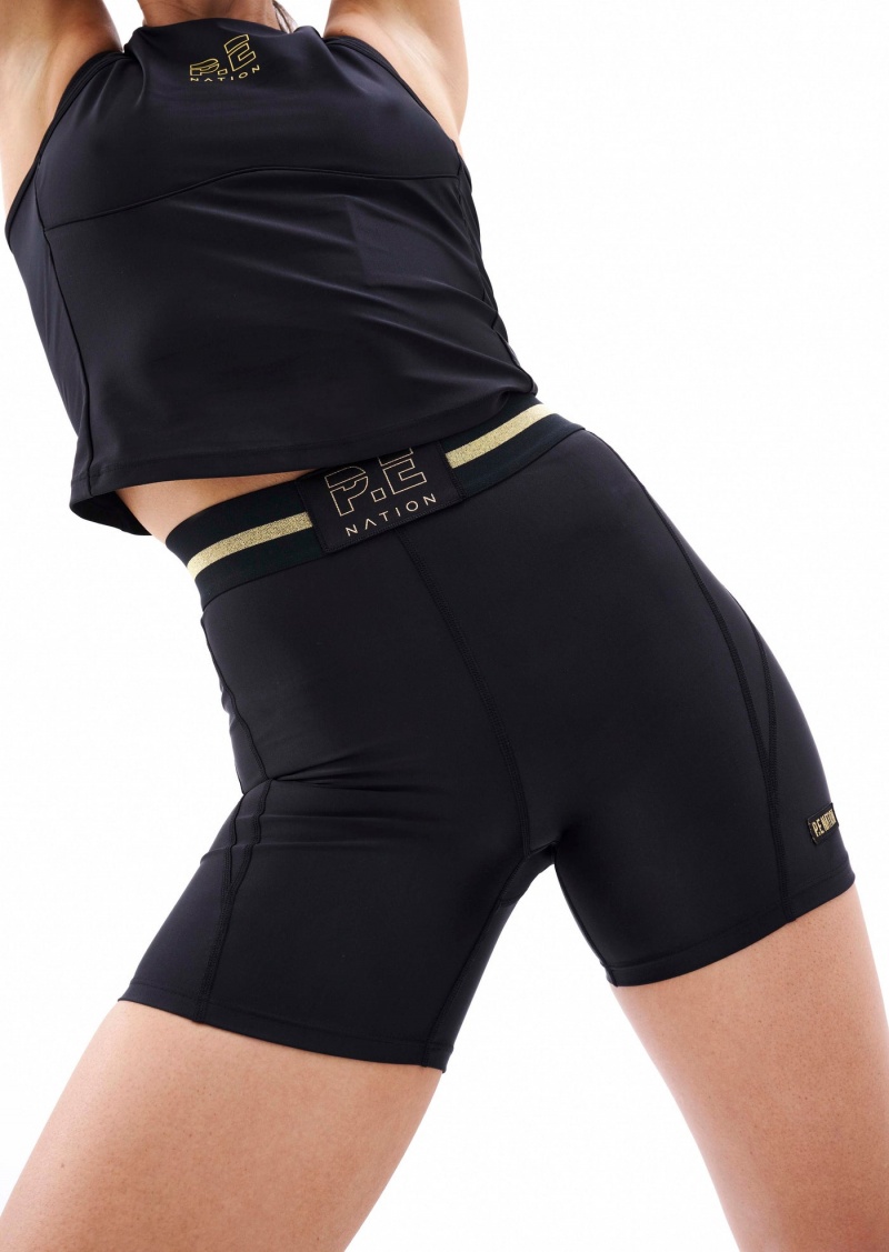 Black P.E Nation Runway Bike Short | ECPFJNI-26