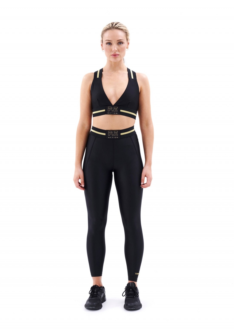 Black P.E Nation Runway Sports Bra | STORFLN-73