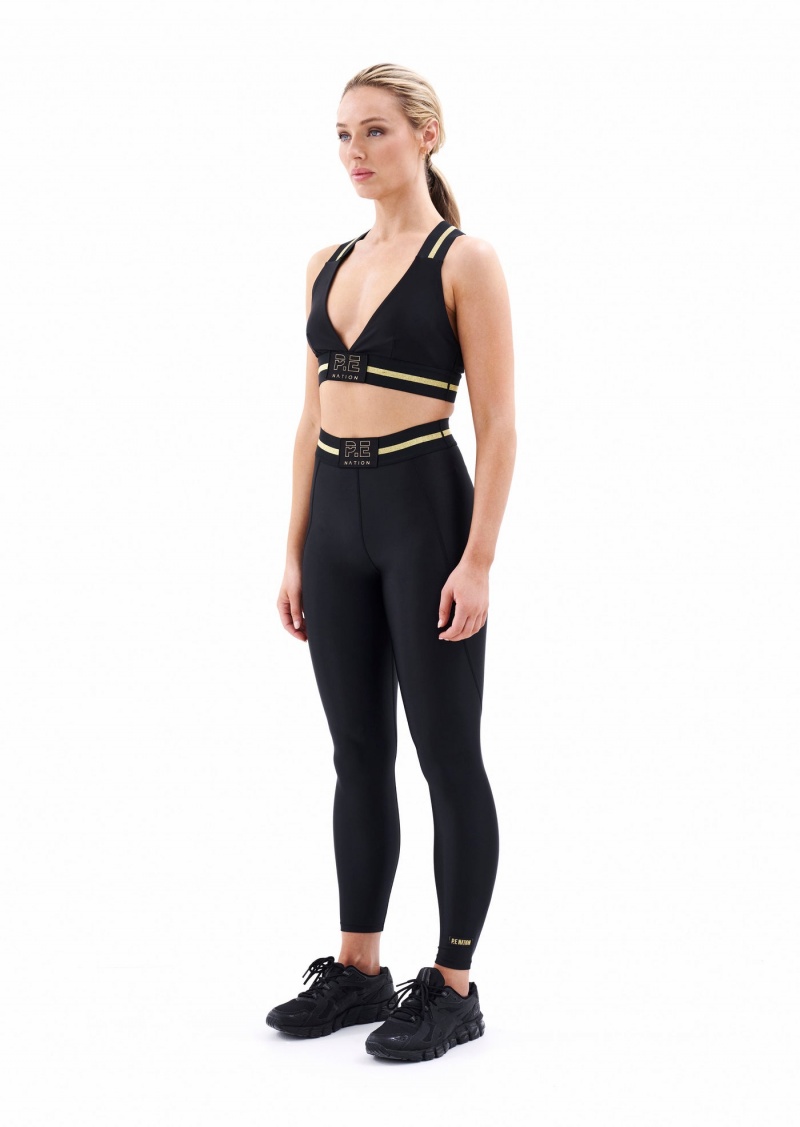 Black P.E Nation Runway Sports Bra | STORFLN-73