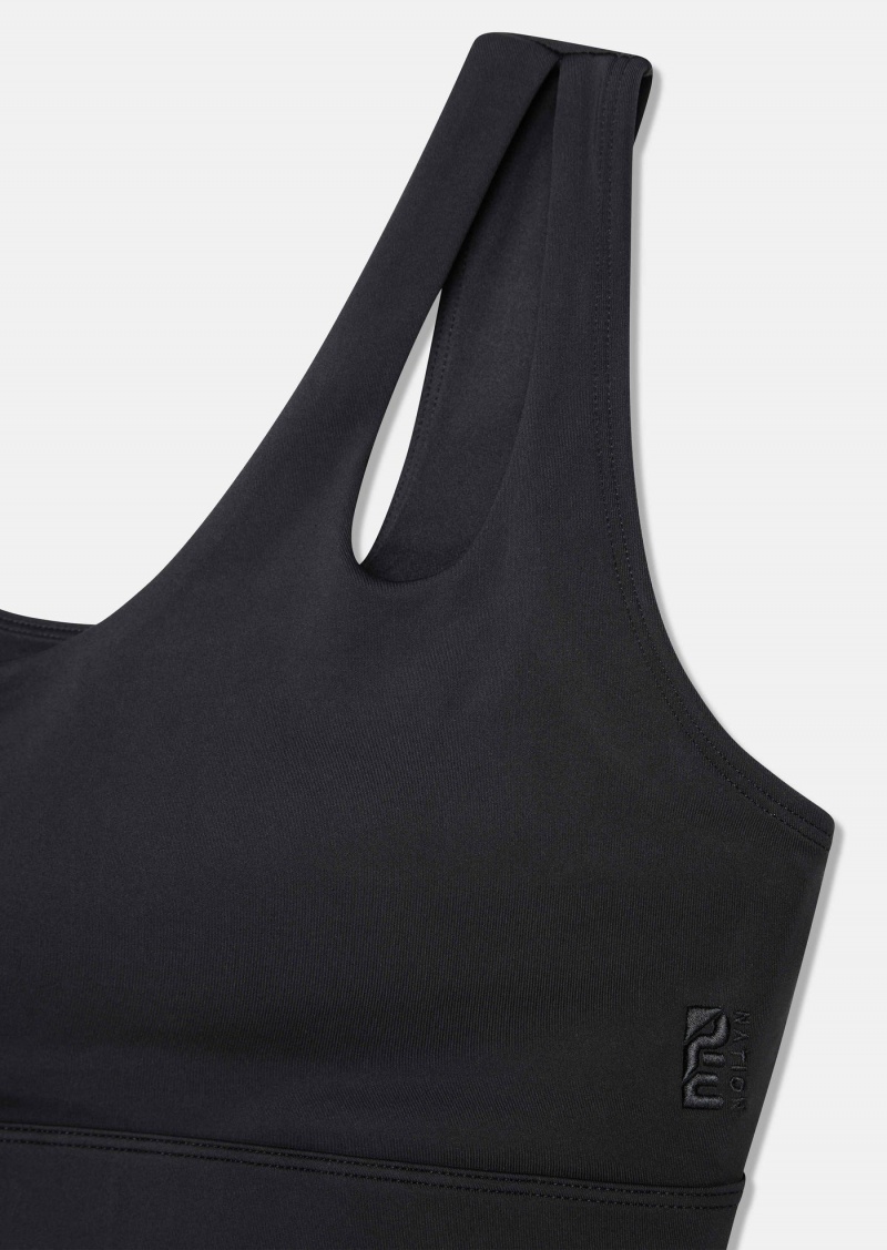 Black P.E Nation Valley Sports Bra | HGJMTOF-85