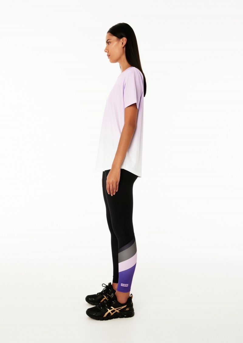 Black / Royal Lilac P.E Nation Pole Position 7/8 Legging | VCTPHAO-70