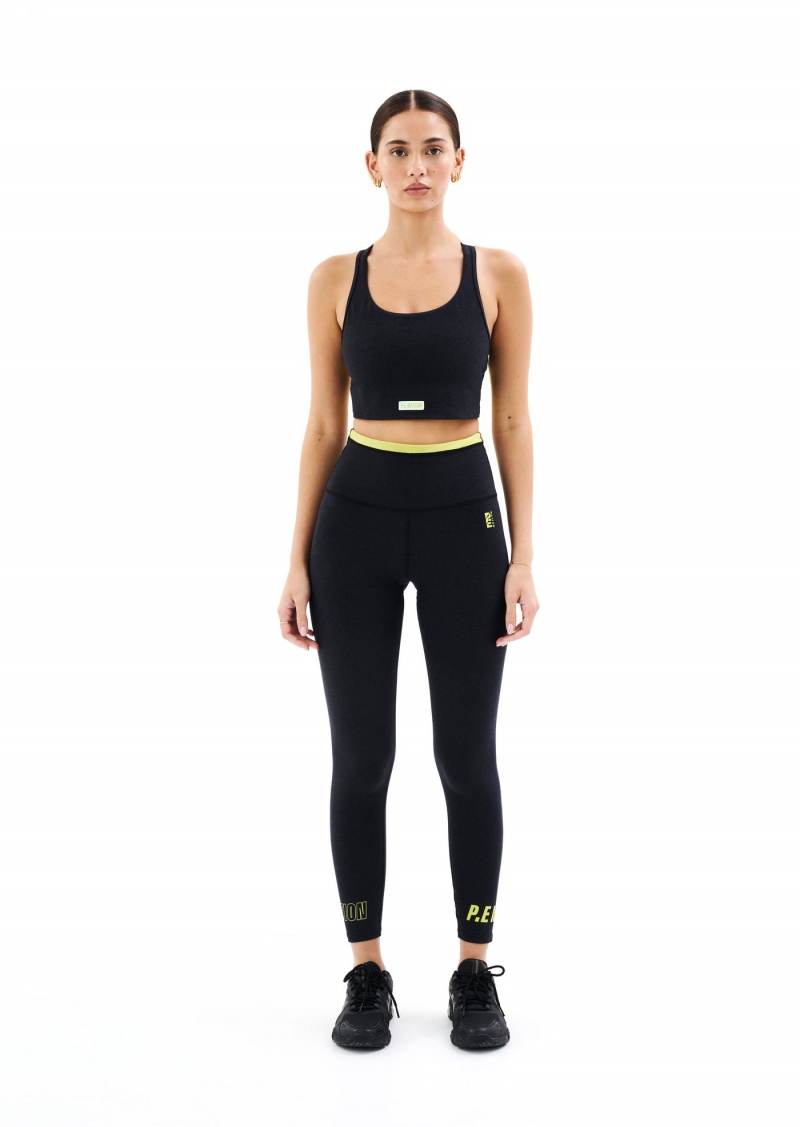 Charcoal Marl P.E Nation Orbital Sports Bra | PYZBSCK-82