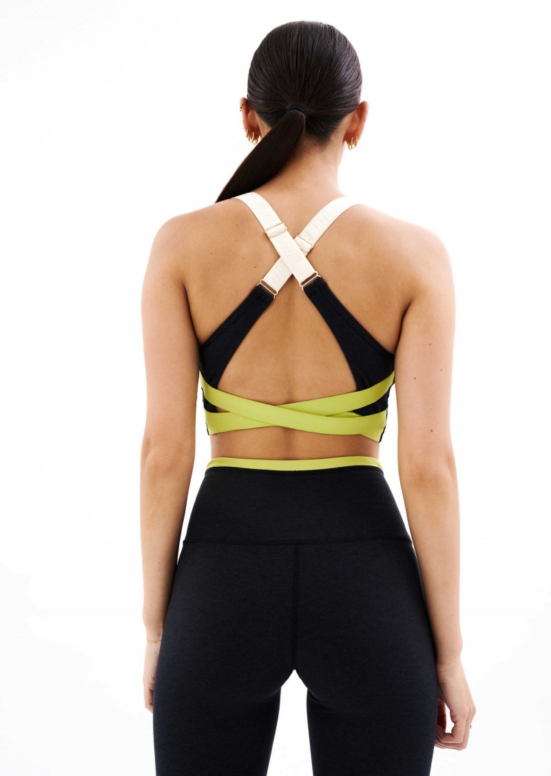 Charcoal Marl P.E Nation Orbital Sports Bra | PYZBSCK-82