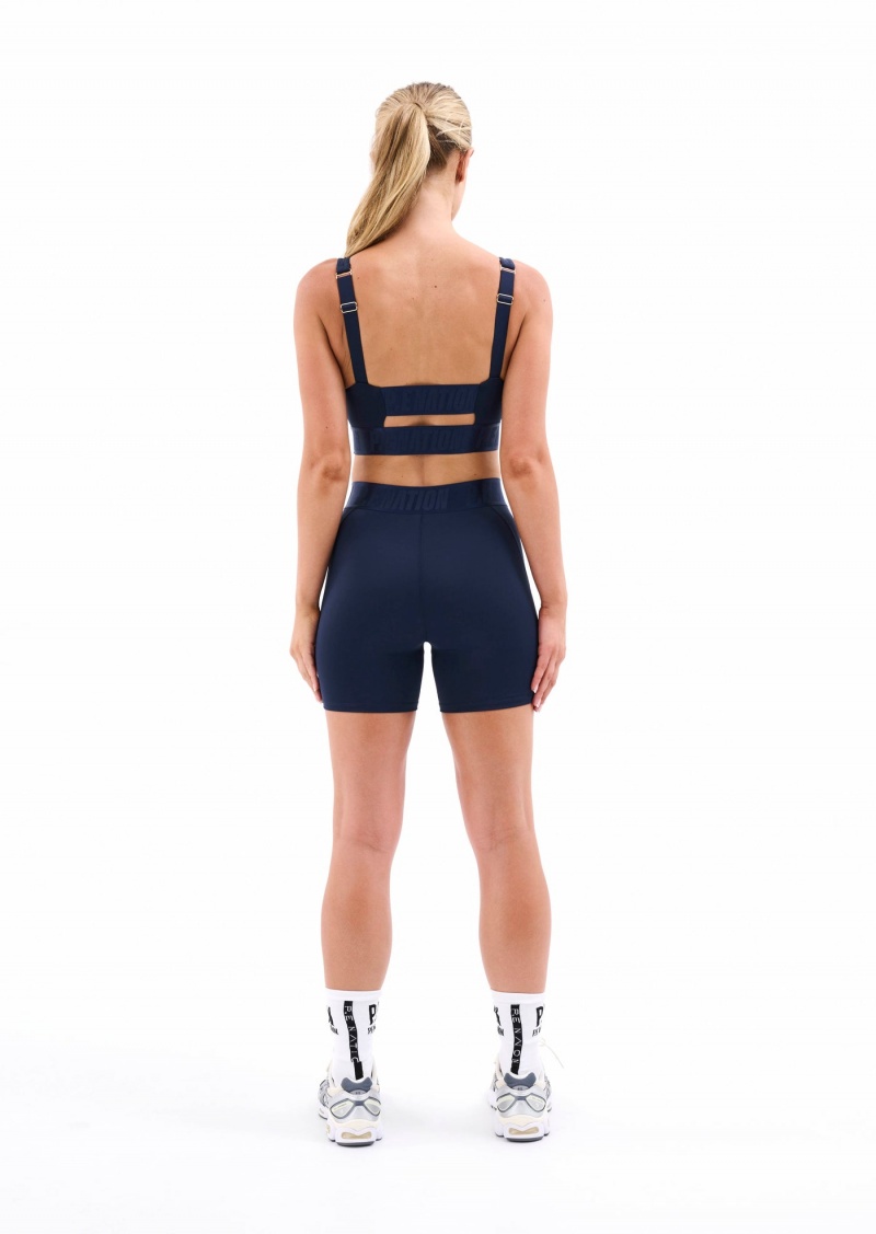 Dark Navy P.E Nation Backcheck Sports Bra | FVNHUZC-23