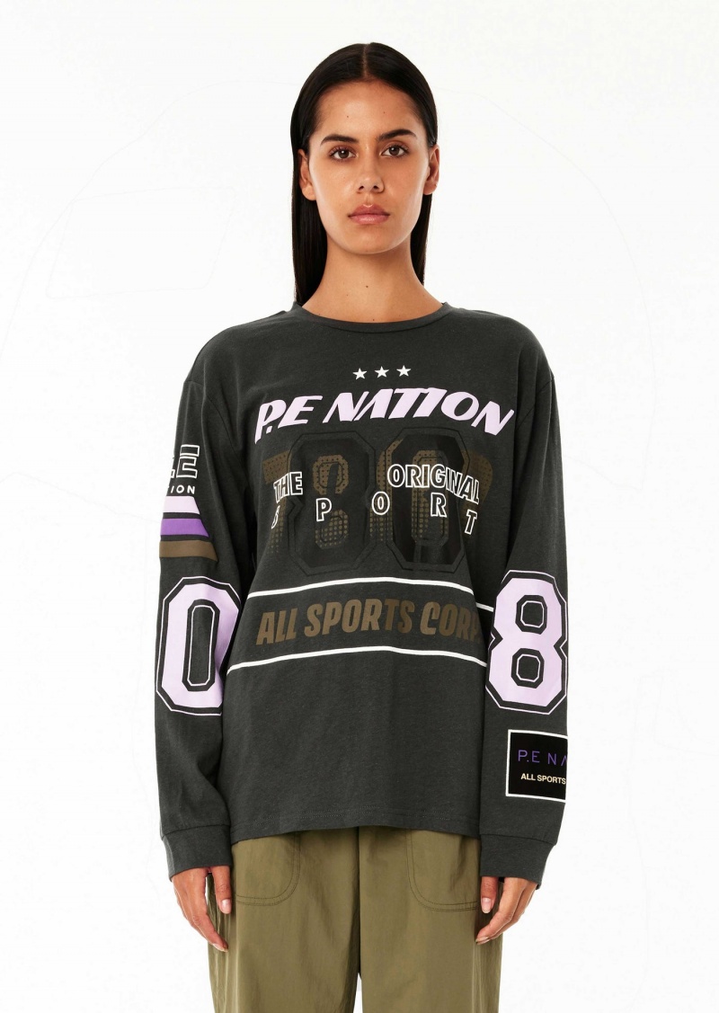 Dark Shadow P.E Nation Pitlane Ls Tee | NKZTRSQ-56