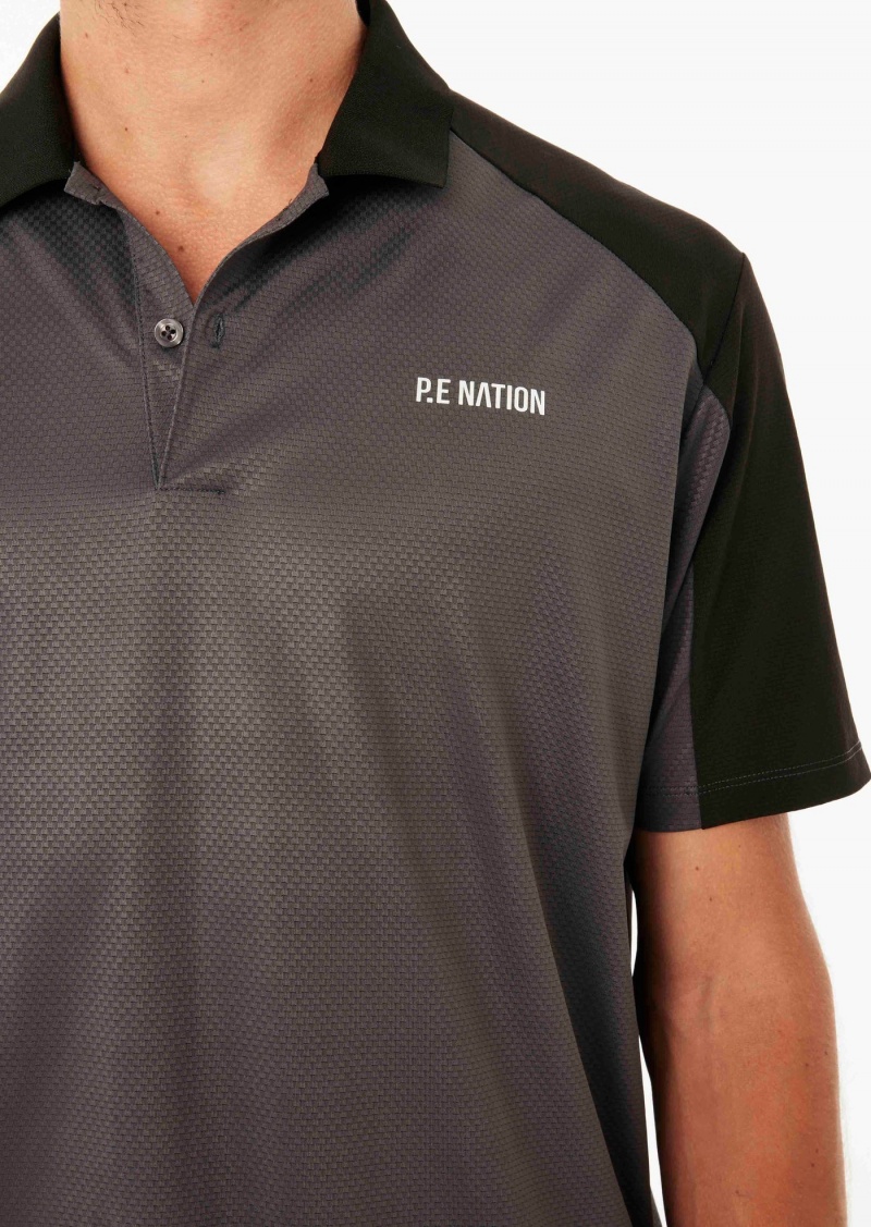 Dark Shadow P.E Nation Title Triumph Polo Shirt | PTGIWMF-86