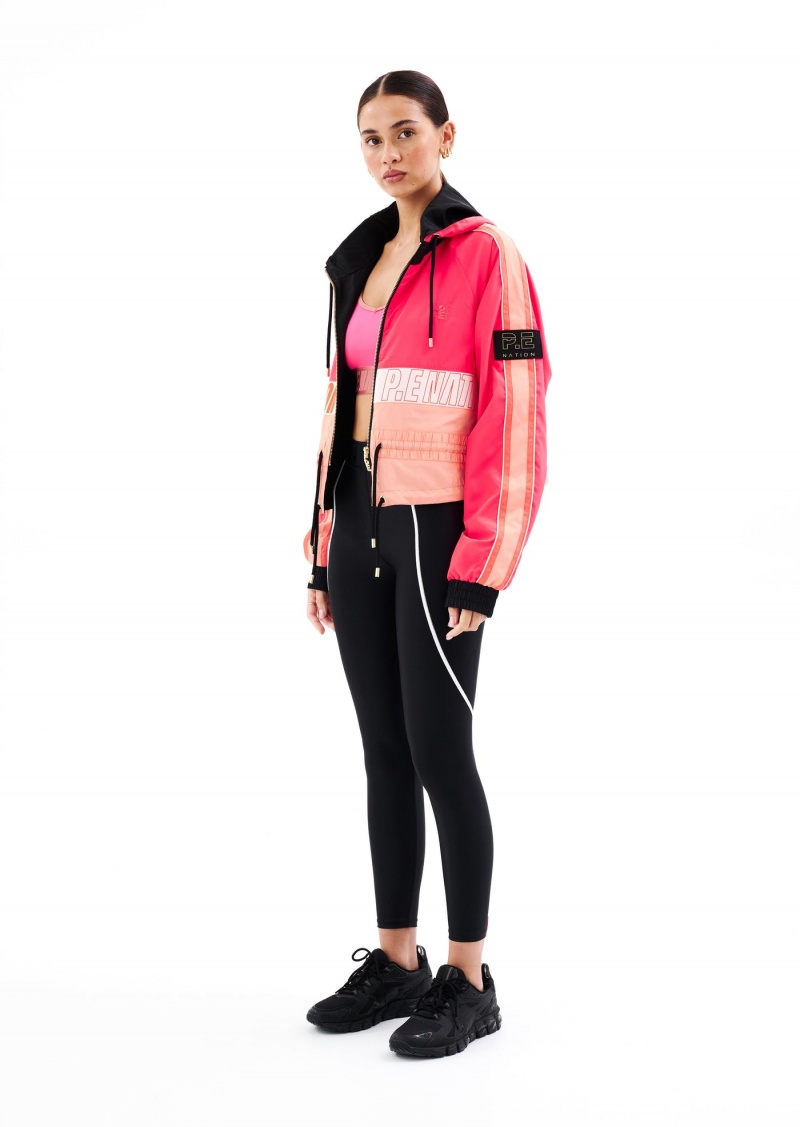 Diva Pink P.E Nation Cropped Man Down Jacket | GUETYPL-85