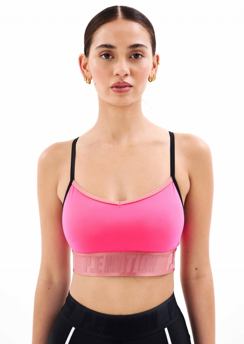 Diva Pink P.E Nation Verbena Sports Bra | JZUPHFG-05