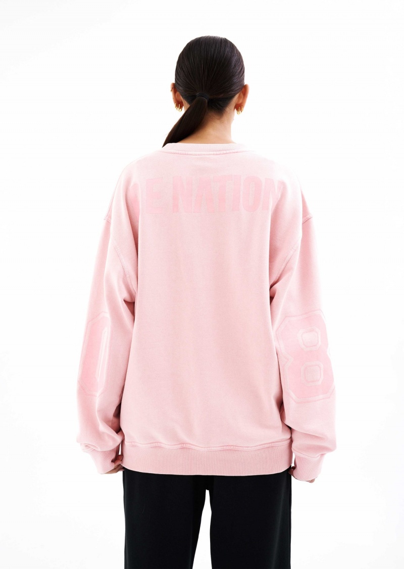 Flamingo Pink P.E Nation Backfield Sweater | LNBWDCS-92