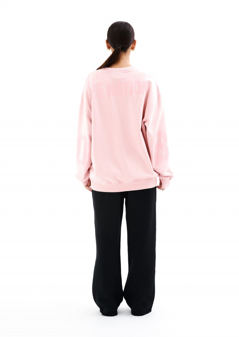 Flamingo Pink P.E Nation Backfield Sweater | LNBWDCS-92