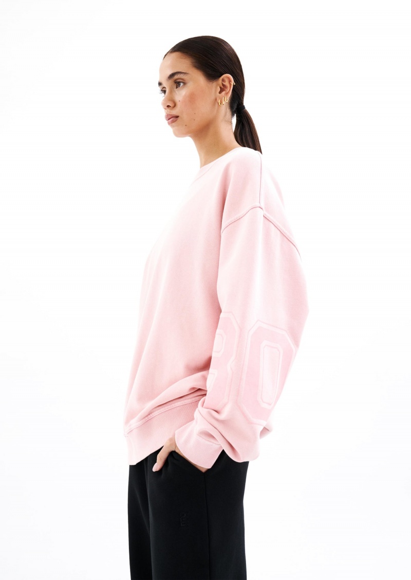 Flamingo Pink P.E Nation Backfield Sweater | LNBWDCS-92