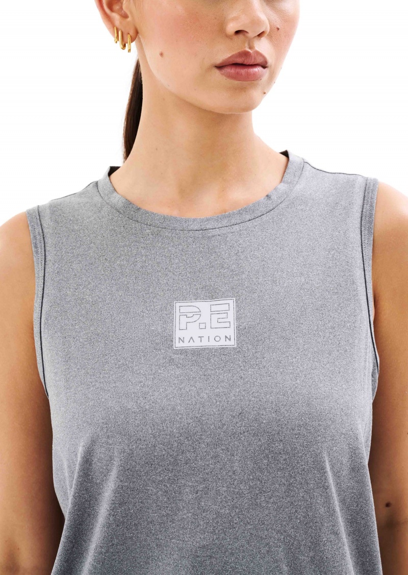 Grey Marle P.E Nation Crossover Marle Air Form Tank | QHVNOKS-51