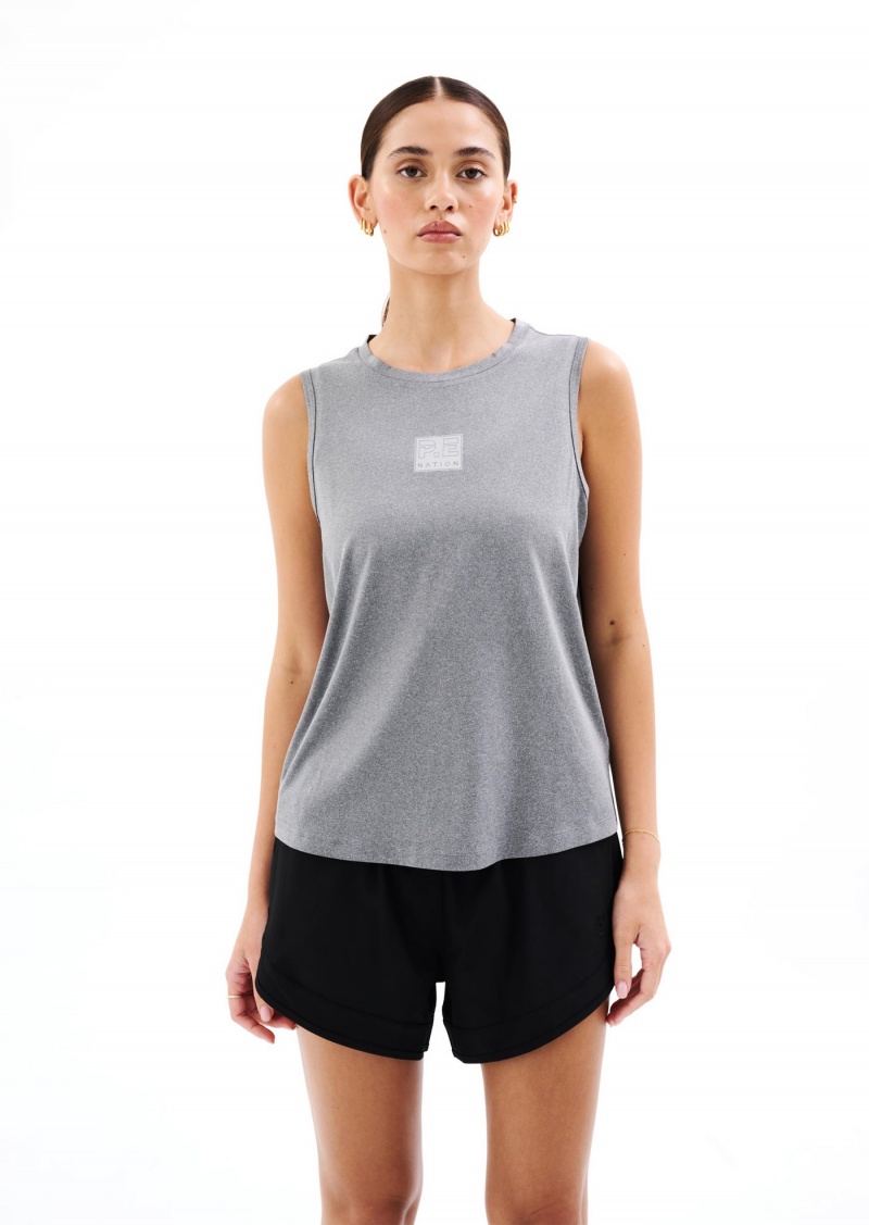 Grey Marle P.E Nation Crossover Marle Air Form Tank | QHVNOKS-51