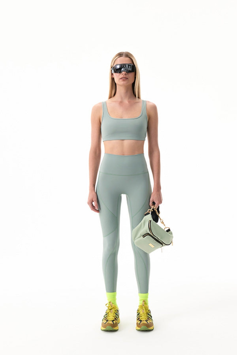 Iceberg Green P.E Nation Amplify Sports Bra | WUZQOXK-62