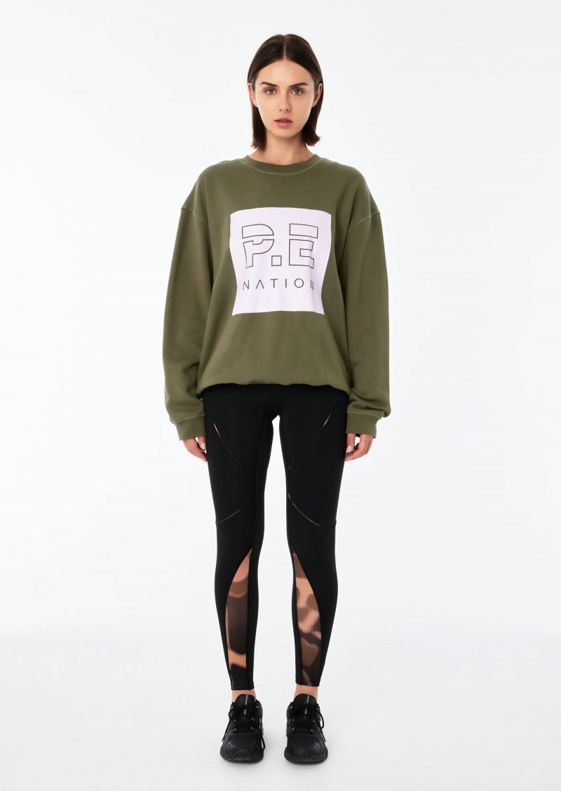 Khaki P.E Nation Cut Shot Sweat | MVASTZP-29