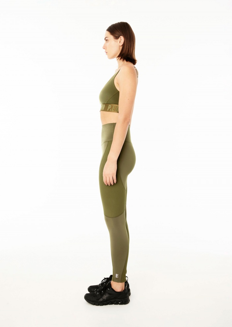 Khaki P.E Nation Free Play Full Length Legging | QFHRKCI-87