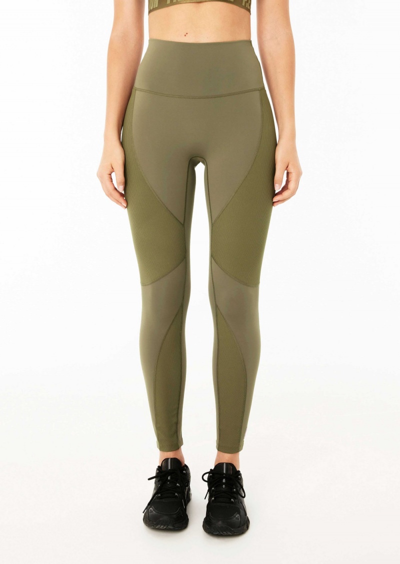 Khaki P.E Nation Free Play Full Length Legging | QFHRKCI-87