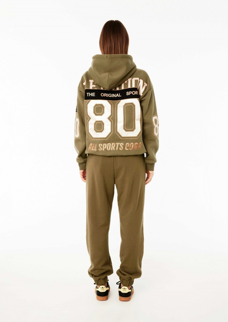 Khaki P.E Nation Hyperspeed Hoodie | VJKNUZQ-83