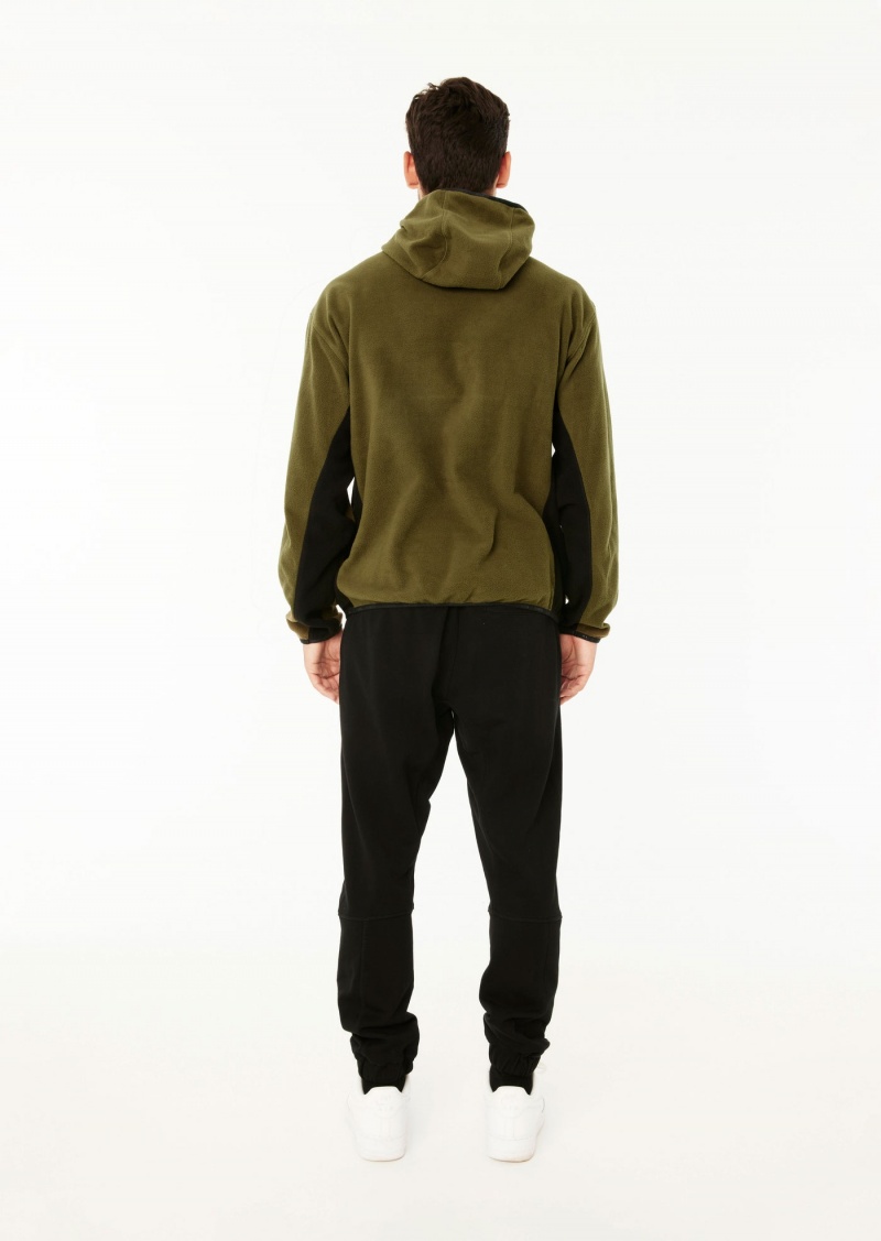 Khaki P.E Nation Title Defence Polar Fleece Hood | QRHXCWN-51