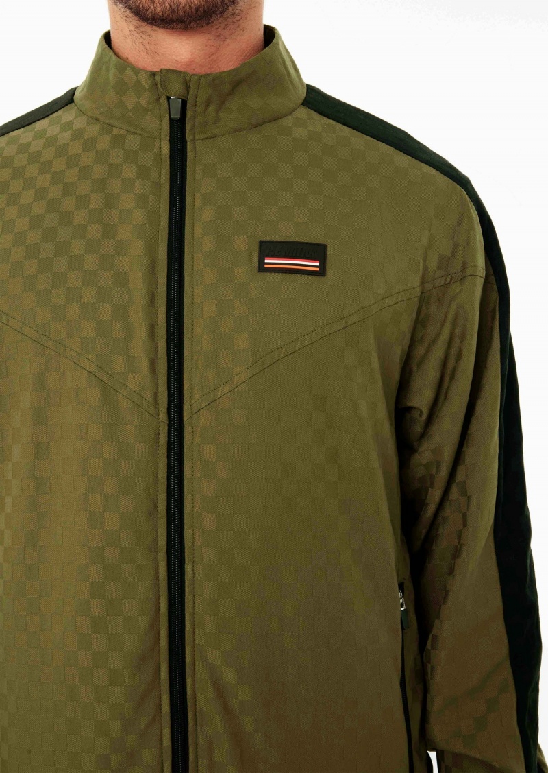 Khaki P.E Nation West Division Jacket | DLUEYOM-43