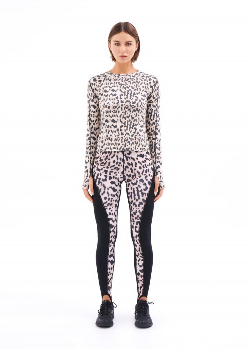 Leopard P.E Nation Slalom Printed Legging | QKRWALU-31